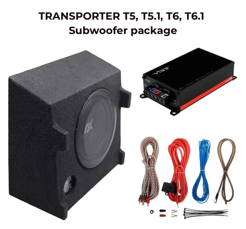 VW TRANSPORTER T5, T5.1, T6, T6.1 8” Subwoofer package