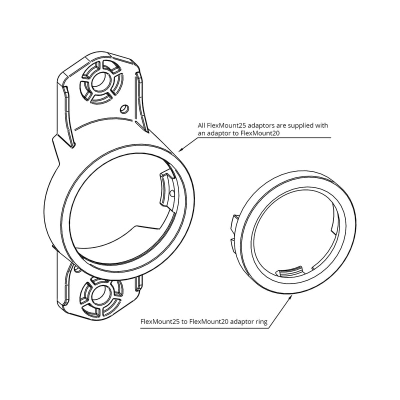 HELIX CFMK25 VOL.1 - 0.75”/20mm Volvo Tweeter Adapter Rings