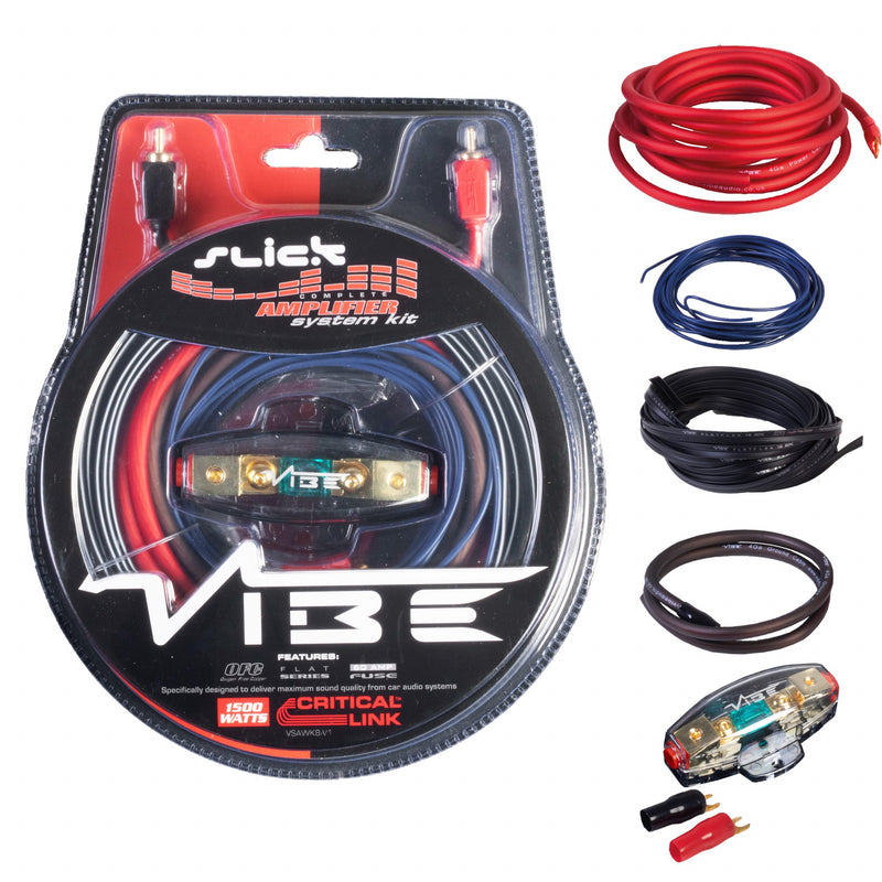 VIBE VSAWK8 - 8 AWG Slick Amp Wiring Kit
