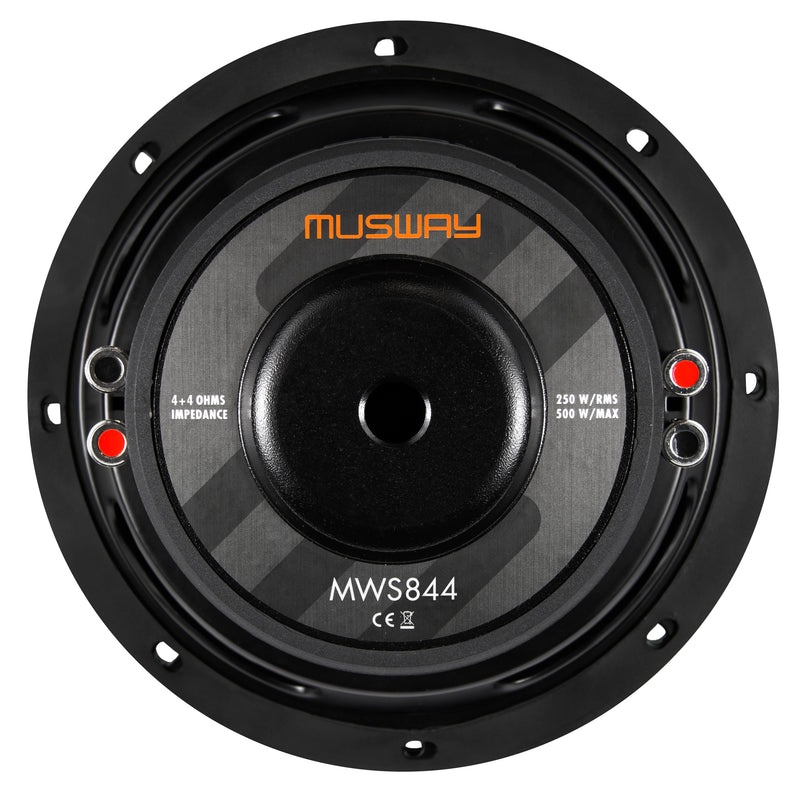 MUSWAY MWS844 - 8" Subwoofer - Dual 4 ohm