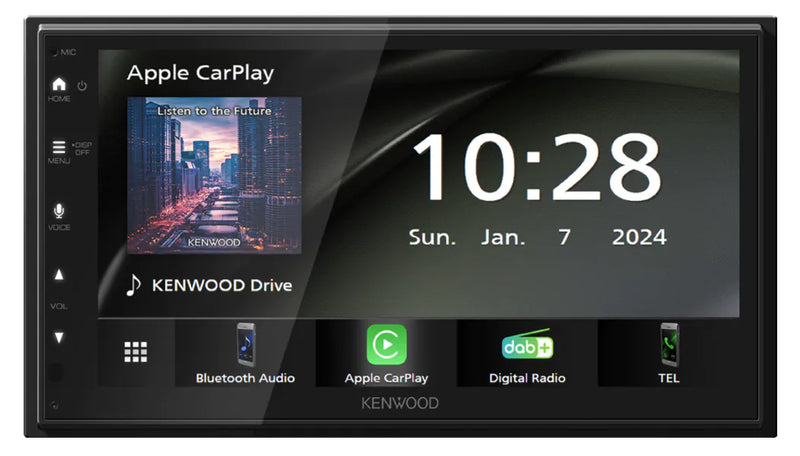 NEW.. Kenwood DMX5023DABS - 6.8” Wired CarPlay Android Auto Mirroring, DAB+ Radio Multimedia Screen