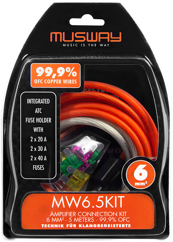 Musway MW6.5KIT - 6mm2 Amplifier Connection 5m Kit